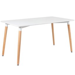 KIT - Mesa de jantar retangular Eames 80 x 140 cm branco + 4 cadeiras Eiffel DSW Roxo - 2