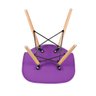 KIT - Mesa de jantar retangular Eames 80 x 140 cm branco + 4 cadeiras Eiffel DSW Roxo - 8