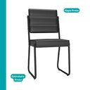 Ver imagem 2 de Conjunto Sala de Jantar Ava 4 Lugares Tampo MDP Cadeiras Tecidos Premium Preto 120cm Móveis Carraro
