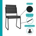 Ver imagem 6 de Conjunto Sala de Jantar Ava 4 Lugares Tampo MDP Cadeiras Tecidos Premium Preto 120cm Móveis Carraro
