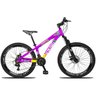 Bicicleta Aro 26 Quadro 13 Alumínio 21v Freio Disco Vmaxx Freeride Tuff Rosa/Amarelo - Viking - 1
