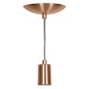 Ver imagem 3 de Kit 3 Pendente Tubo Cilindro Alumínio Cobre Fio 120cm