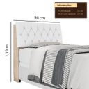 Ver imagem 3 de Cabeceira Isis Solteiro 0,88 - Amarula/Branco 008