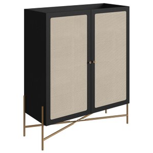 Balcao Cafe Bar 2 Portas 93 Cm Pes Metal 28929 Oslo Nero Artesano