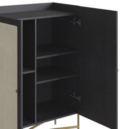 Balcao Cafe Bar 2 Portas 93 Cm Pes Metal 28929 Oslo Nero Artesano - 6