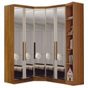 Ver imagem 2 de Modulado Closet Completo Espelhado 5 Portas 6 Gavetas - Linea-cumaru - Móveis Novo Horizonte