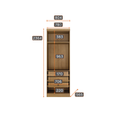 Ver imagem 3 de Modulado Closet Completo Espelhado 5 Portas 6 Gavetas - Linea-cumaru - Móveis Novo Horizonte