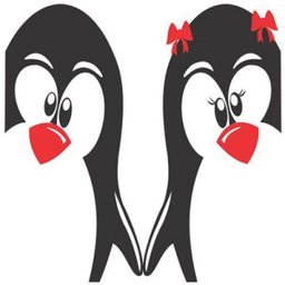 Adesivo Casal de Pinguim - 190 - 2