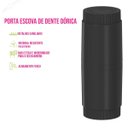 Ver imagem 5 de Porta Escova de Dentes com Tampa Dórica Preto Fosco para Banheiro Lavabo Pia ou