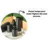 Porta Escova de Dentes com Tampa Dórica Preto Fosco para Banheiro Lavabo Pia ou - 6
