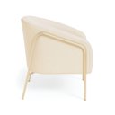 Ver imagem 6 de Poltrona Sala Industrial Alta Champanhe Kit 2 Stella Suede D03 - D’Rossi