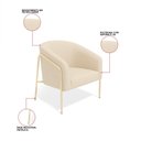 Ver imagem 3 de Poltrona Sala Industrial Alta Champanhe Kit 2 Stella Suede D03 - D’Rossi