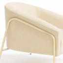 Ver mais imagens de Poltrona Sala Industrial Alta Champanhe Kit 2 Stella Suede D03 - D’Rossi