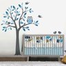 Adesivo Árvore Corujas - 436 Azul - 1