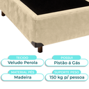 Ver imagem 2 de Cama Box Solteirão Perola Nature 96x203