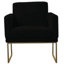 Ver imagem 1 de Poltrona Decorativa Juliette Suede Com Armação Dourada Metal