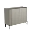 Ver imagem 2 de Buffet Mdf com Gaveta e Porta Brise L98,5 X A81,5cm Grigio/preto F830b