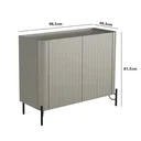Ver imagem 4 de Buffet Mdf com Gaveta e Porta Brise L98,5 X A81,5cm Grigio/preto F830b