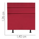 Ver imagem 2 de Cabeceira Estofada Argentina 140cm Casal para Cama Box Quarto Corino Vermelho - Gat Magazine