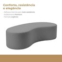 Ver imagem 5 de Puff Orgânico 3 Lugares Curvo sem Encosto Veludo Cinza Multimóveis
