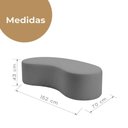 Ver imagem 4 de Puff Orgânico 3 Lugares Curvo sem Encosto Veludo Cinza Multimóveis