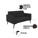 Ver imagem 4 de Sofá Namoradeira com Poltrona Pés Villach Marisa Veludo D03 - D'Rossi Preto