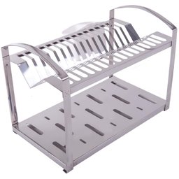 Escorredor de Louças 2 Andares em Aço Inox para 16 Pratos Ut - 1