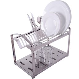 Escorredor de Louças 2 Andares em Aço Inox para 16 Pratos Ut - 3