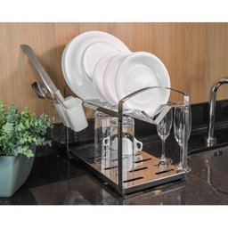 Escorredor de Louças 2 Andares em Aço Inox para 16 Pratos Ut - 2