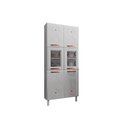 Ver imagem 1 de Paneleiro de Cozinha Mirage New Aço C- 6 Portas C-2vidro 80cm Branco - Telasul