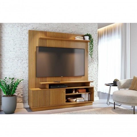 Rack Ares para TV até 75" 160cm MDF-MDP Marrom Madetec Móveis