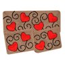 Jogo de Tapetes Frufru Cozinha Corações - 1