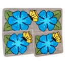 Ver imagem 2 de Jogo de Tapetes Frufru Cozinha Flor Azul