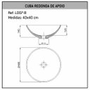Ver imagem 4 de Cuba de Apoio Redonda 40x40 L007-B Fabrimar