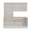 Ver imagem 3 de Cozinha Completa Iluminata 9 Portas 3 Gavetas 100% Mdf com Vidro Branco/fendi - Genialflex