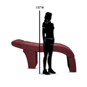 Ver imagem 4 de Maca Estética e Escada para Extensão de Cílios Veludo Bordo