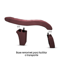 Ver imagem 3 de Maca Estética e Escada para Extensão de Cílios Veludo Bordo