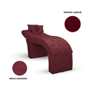 Ver imagem 2 de Maca Estética e Escada para Extensão de Cílios Veludo Bordo