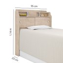 Ver imagem 4 de Cabeceira Solteiro Elisa 088 – Amarula