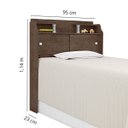 Ver imagem 3 de Cabeceira Solteiro Elisa 088 – Chocolate