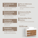 Ver imagem 5 de Gabinete de Banheiro com Pia e Gavetas Pérola 80cm Montado Fimap Branco Freijó