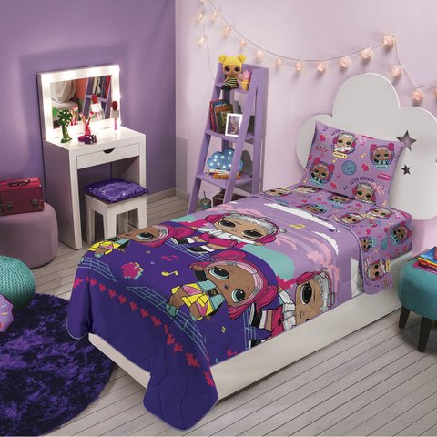 Edredom Infantil Dupla Face Microfibra Lol