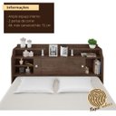 Ver imagem 3 de Cabeceira Casal Elisa 138 - Chocolate