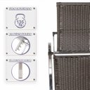 Ver imagem 4 de Conjunto 3 Espreguiçadeira em aluminio e fibra sintetica reclinavel Ipanema, piscina, - Argila