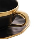Ver imagem 3 de Xícara para Café com Pires em Porcelana Dubai 90ml Wolff Preto e Dourado