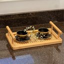 Ver imagem 5 de Xícara para Café com Pires em Porcelana Dubai 90ml Wolff Preto e Dourado