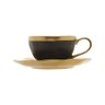 Xícara para Café com Pires em Porcelana Dubai 90ml Wolff Preto e Dourado - 2