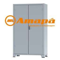 Armário de Aço c/ 02 portas REFORÇADO – PA 120 – 1,98×1,20×0,40m – CHAPA # 22 – AMAPA – 12115 - 2
