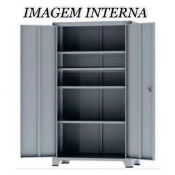 Armário de Aço c/ 02 portas REFORÇADO – PA 120 – 1,98×1,20×0,40m – CHAPA # 22 – AMAPA – 12115 - 3