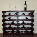 Ver imagem 2 de Adega para Vinho 40 Garrafas com Mesinha Cor Imbuia C08